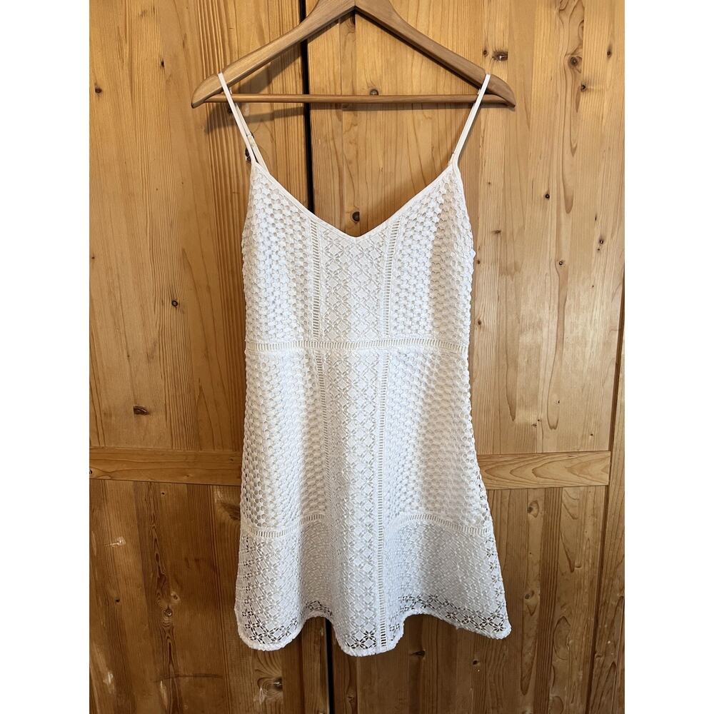 Abercrombie And Ditch White Eyelet Tank Mini Dress Size S